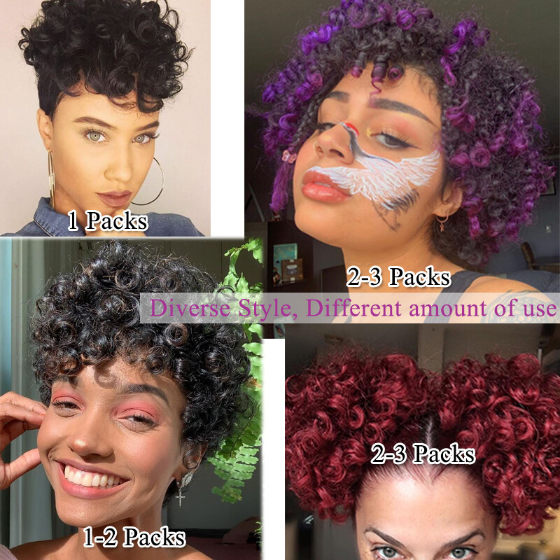 100% Natural Short Jamaican Bounce Crochet Hair Extensiosn Spring Braid as human