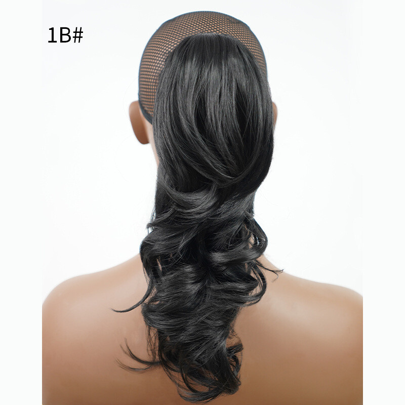 12″ Short Curly Wave Ponytails Jaw Claw on Hairpiece Pony Tail Hair Extensions