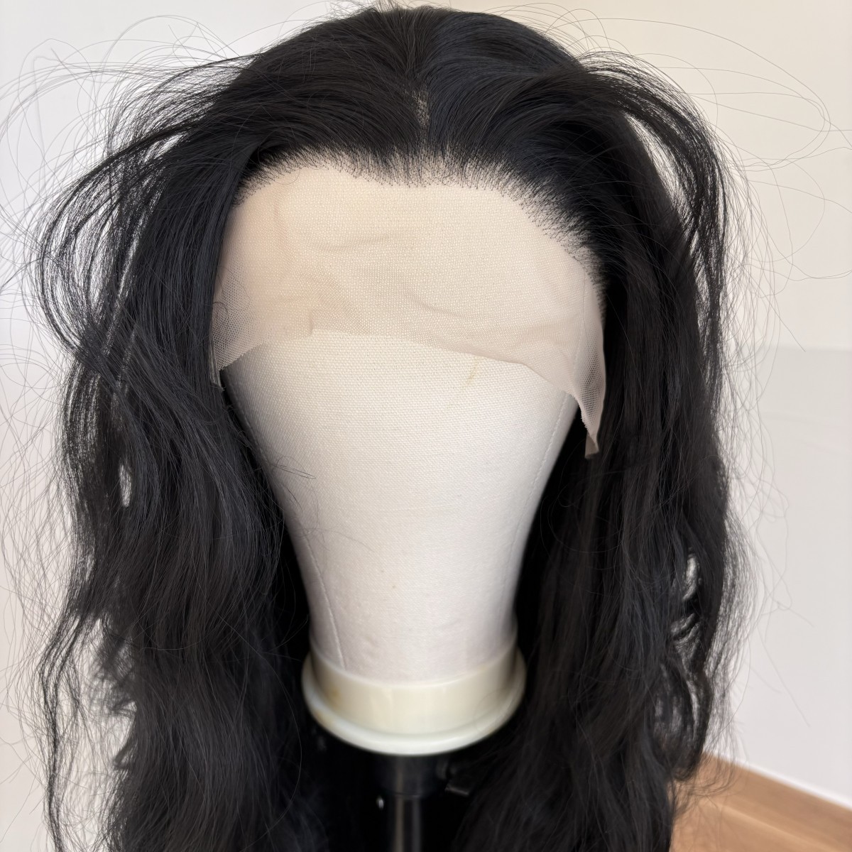 Lace Frontal Wig Long Wavy Black Women Synthetic Hair Heat Resistant