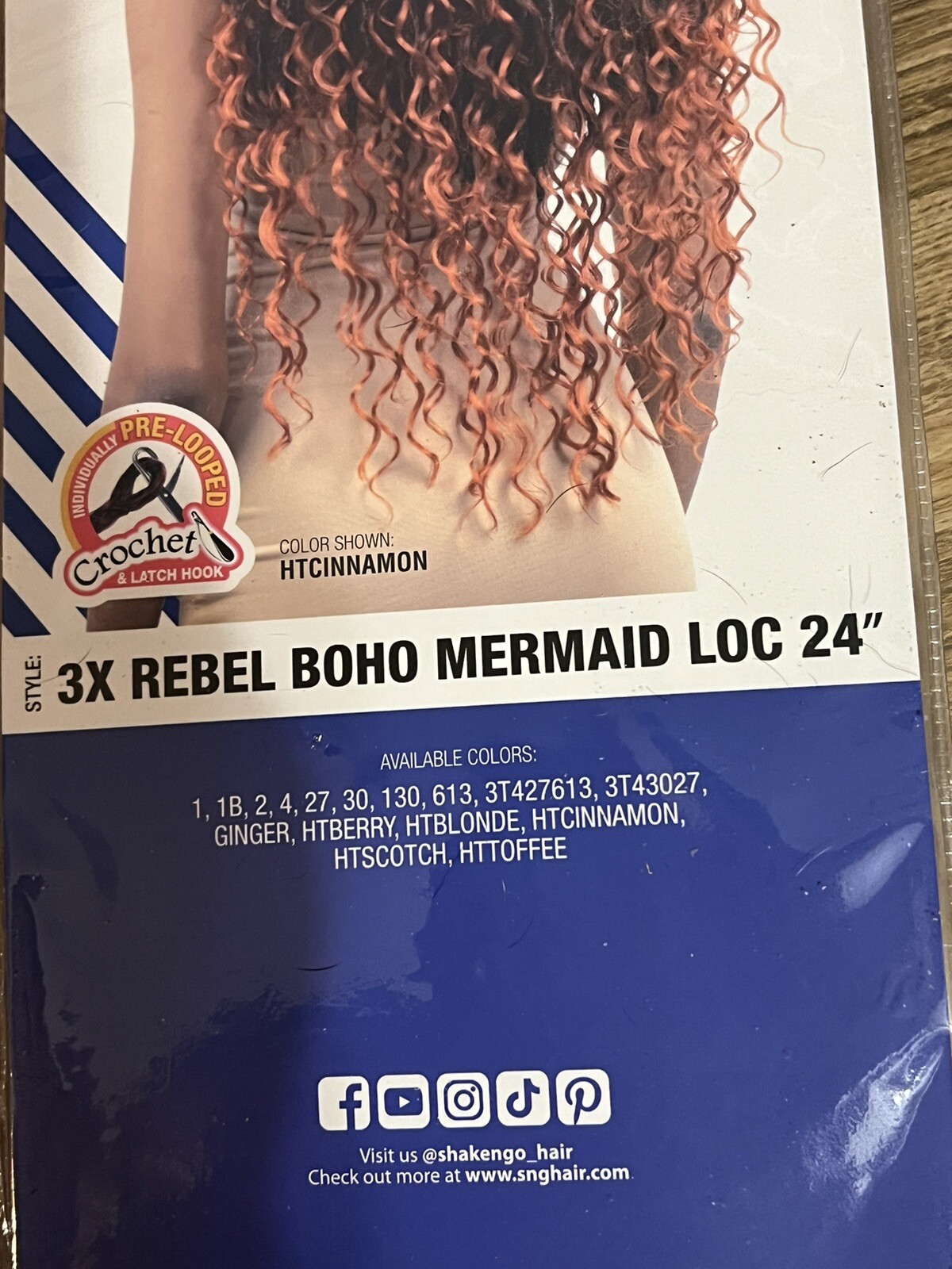 Shake N Go Freetress Syn.Braids – 3x Rebel Boho Mermaid Loc 24″ 7 Pieces *READ*