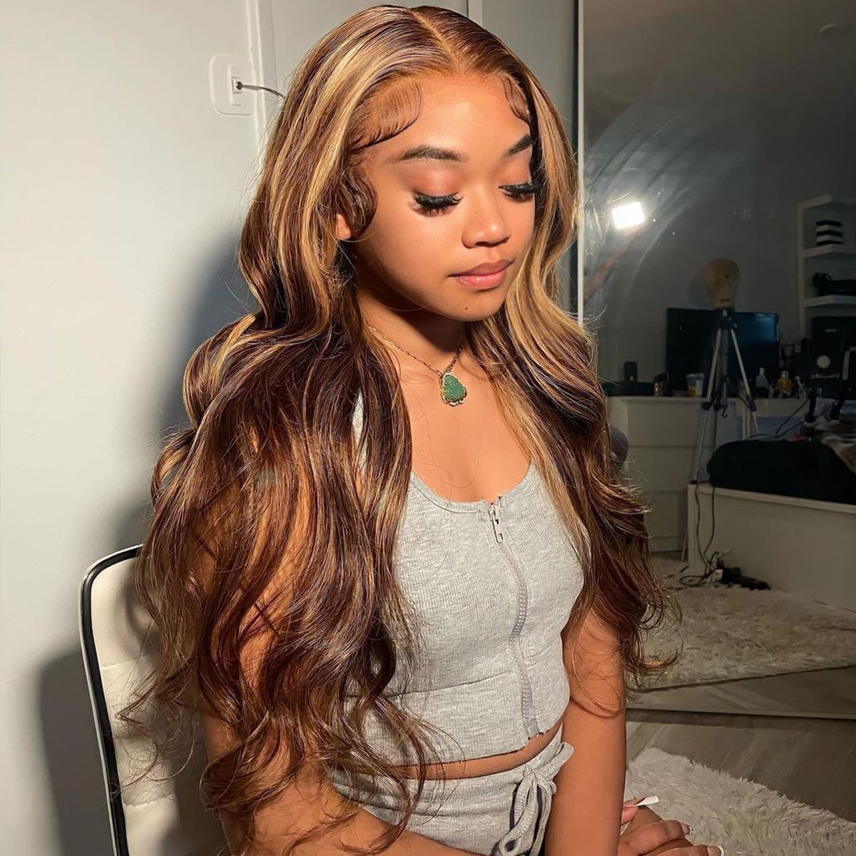 4×4 Lace Closure Human Hair Wig – Body Wave P427 Color