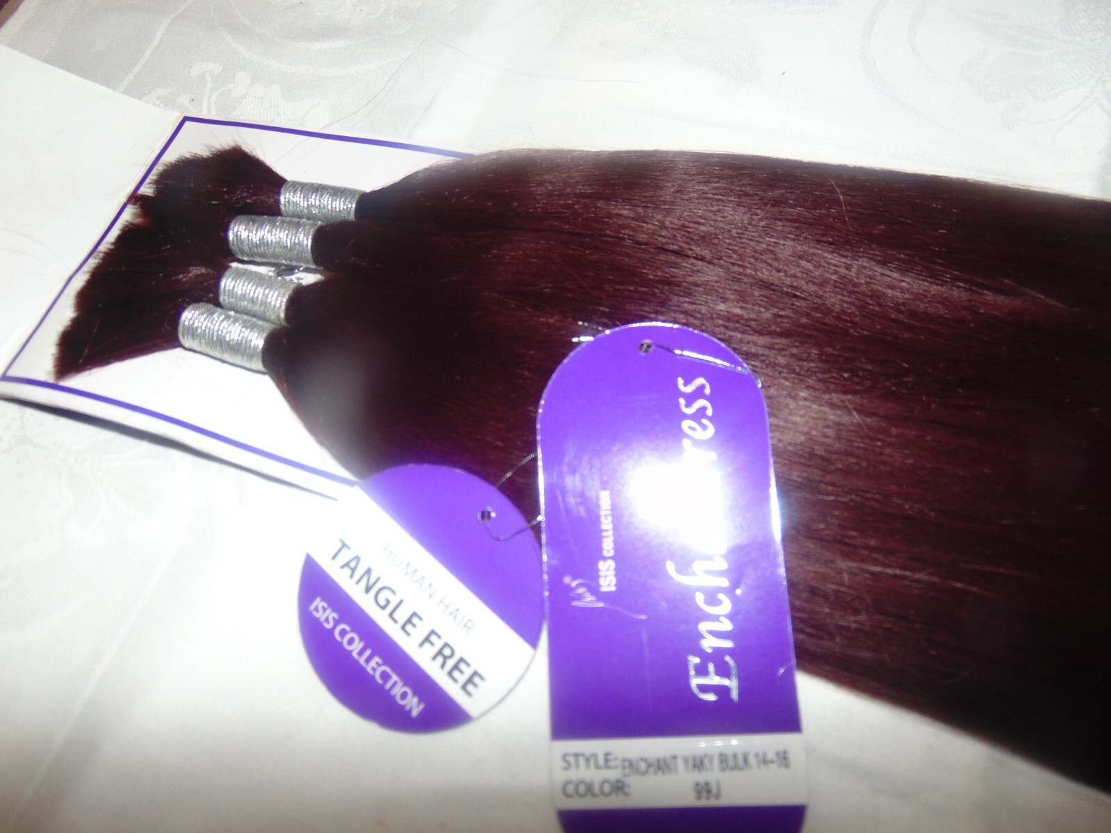 Isis Enchantress Human Hair Yaki Bulk 14-16 Color 99J