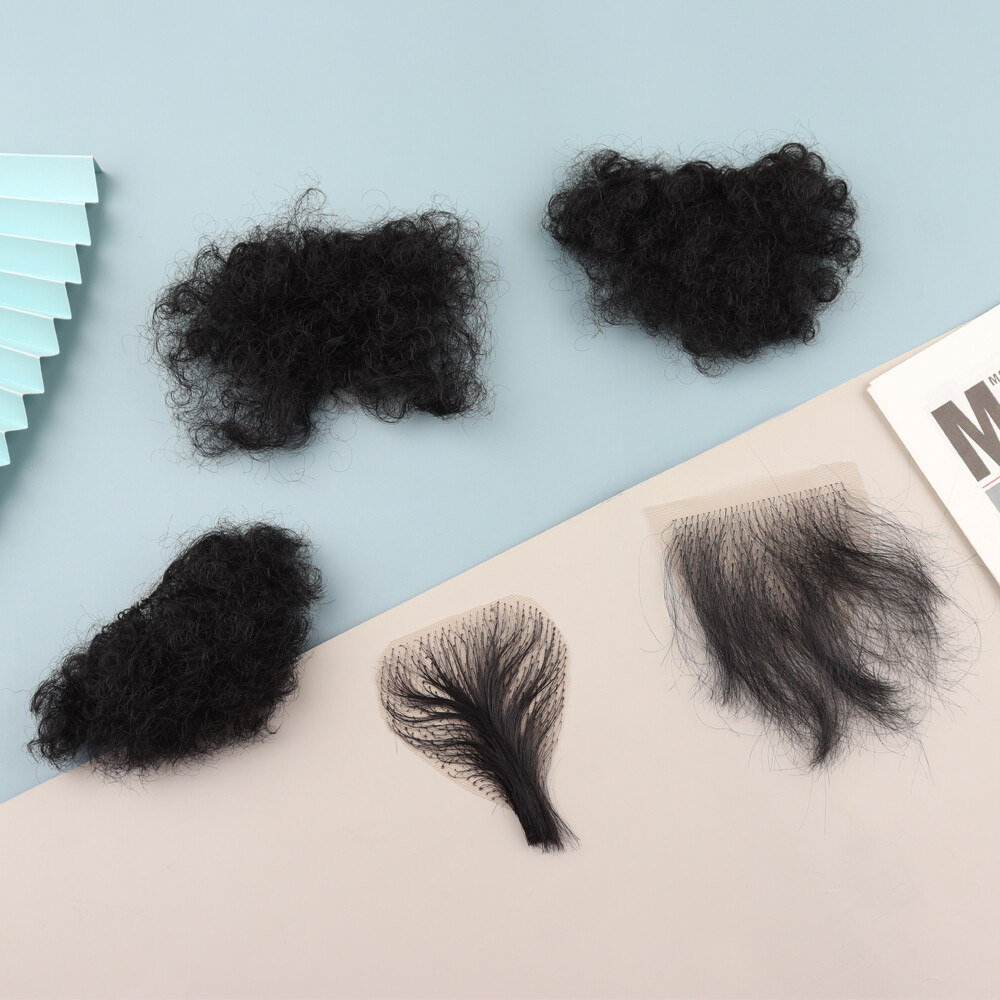 US Stock Fake Pubic Hair 5 Styles High Temperature Wire Private Use Silicone