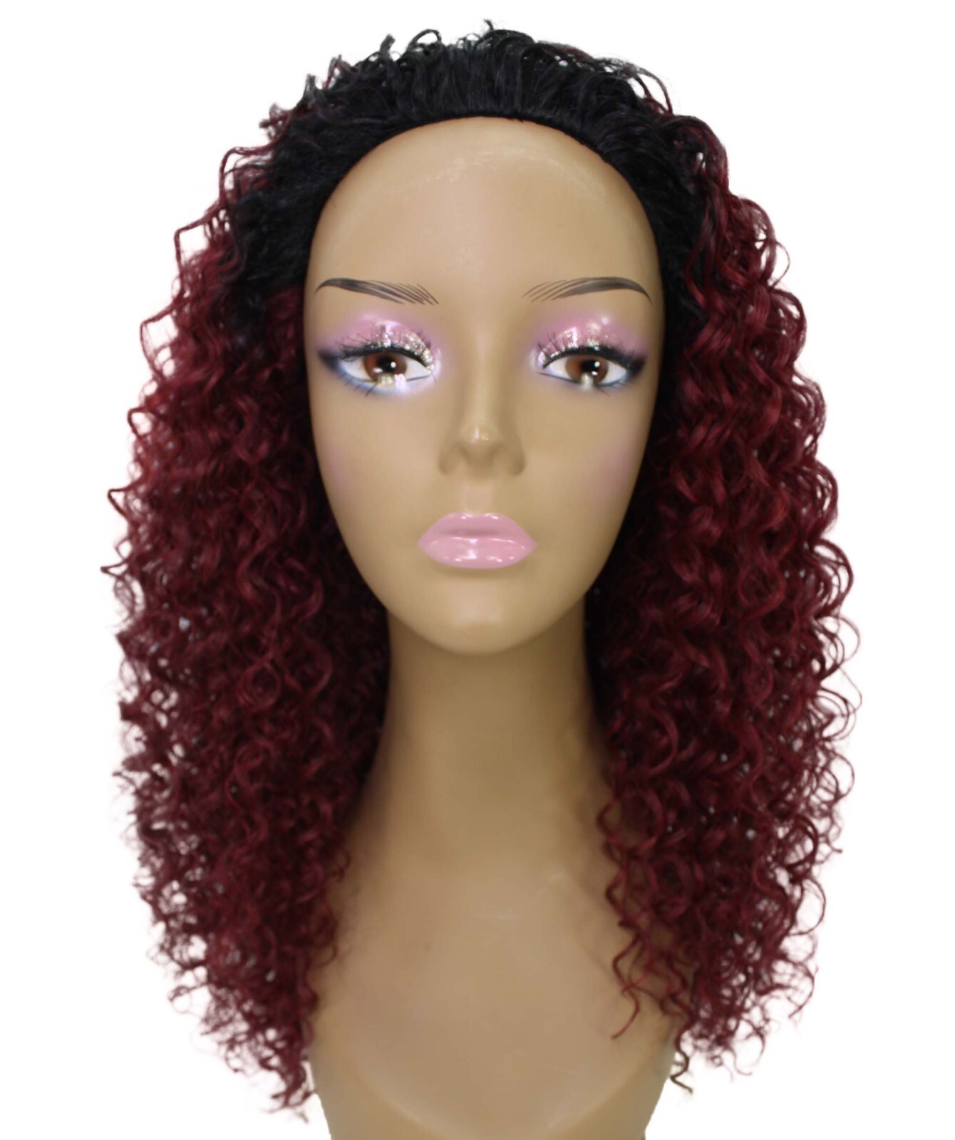 LUXLUXE Isadora Curly Body Waves 22.5 in Long Half Wig Half Cap Wig BH-0004