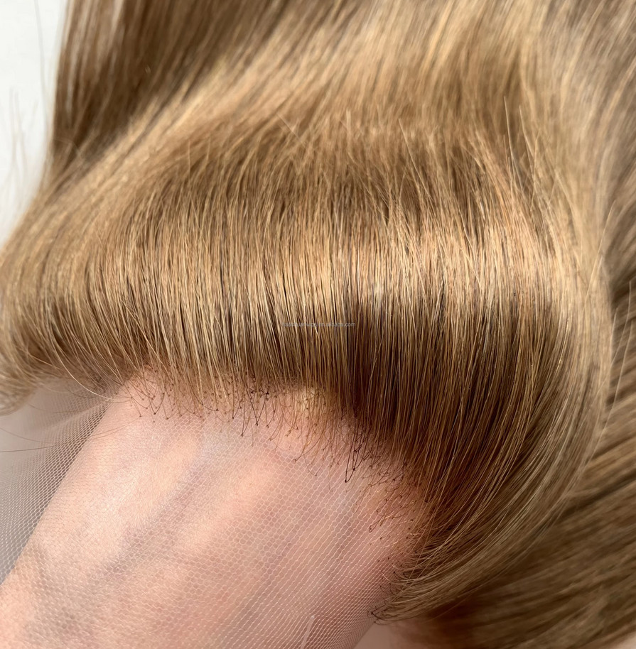 Lace Front Hairline 2“x12″HD Swiss Lace Natural Full Handmade Base Forehead Hair