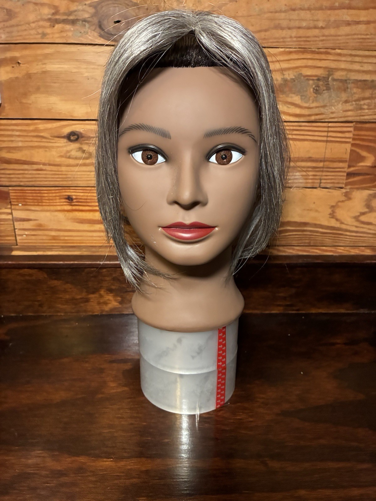 REECHO Straight Human Hair Topper 10” Swiss Base 45x35cm Light Grey