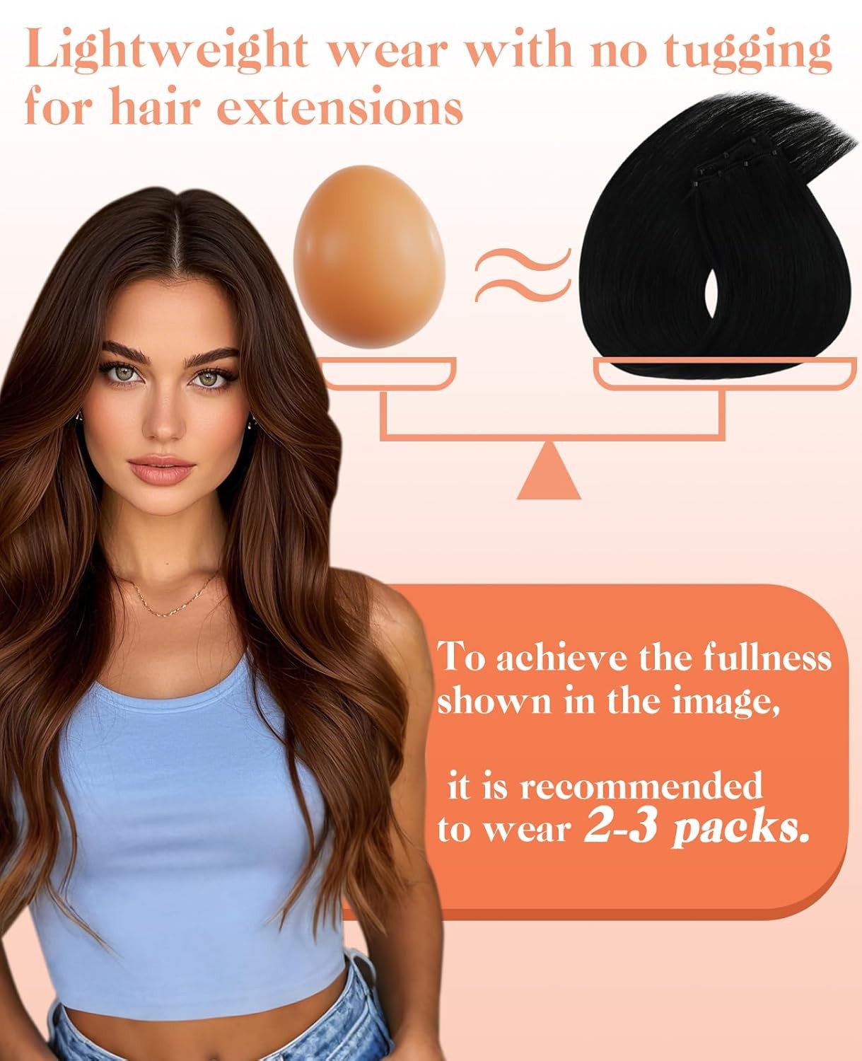 Sunny Hair BEADED 18in #1 Black Hair Extensions – MB_1B_18_50G4