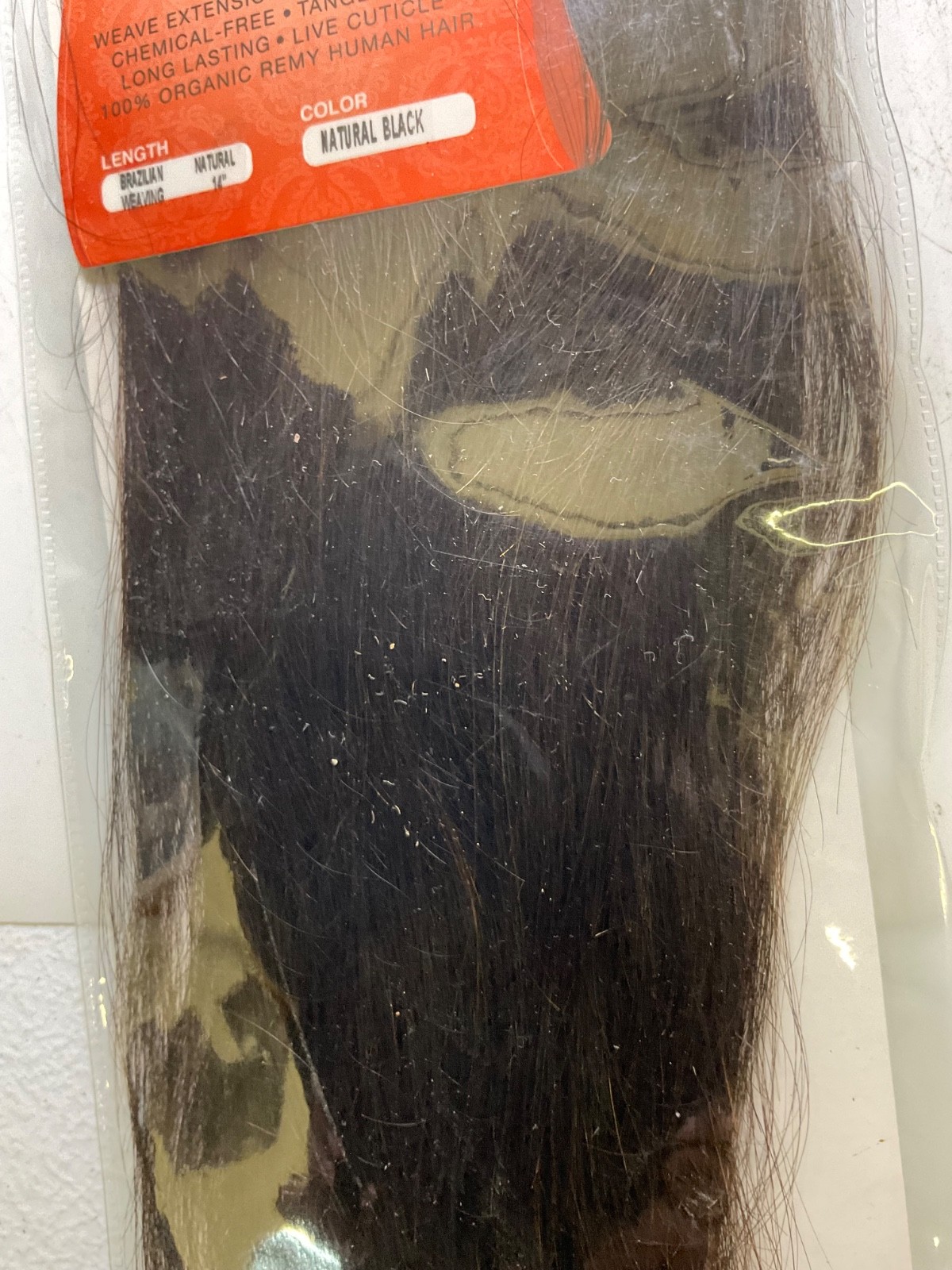Lord & Cliff Brazilian Organic Hair 100% Raw Brazilian Natural Hair 14″ Nat Blk