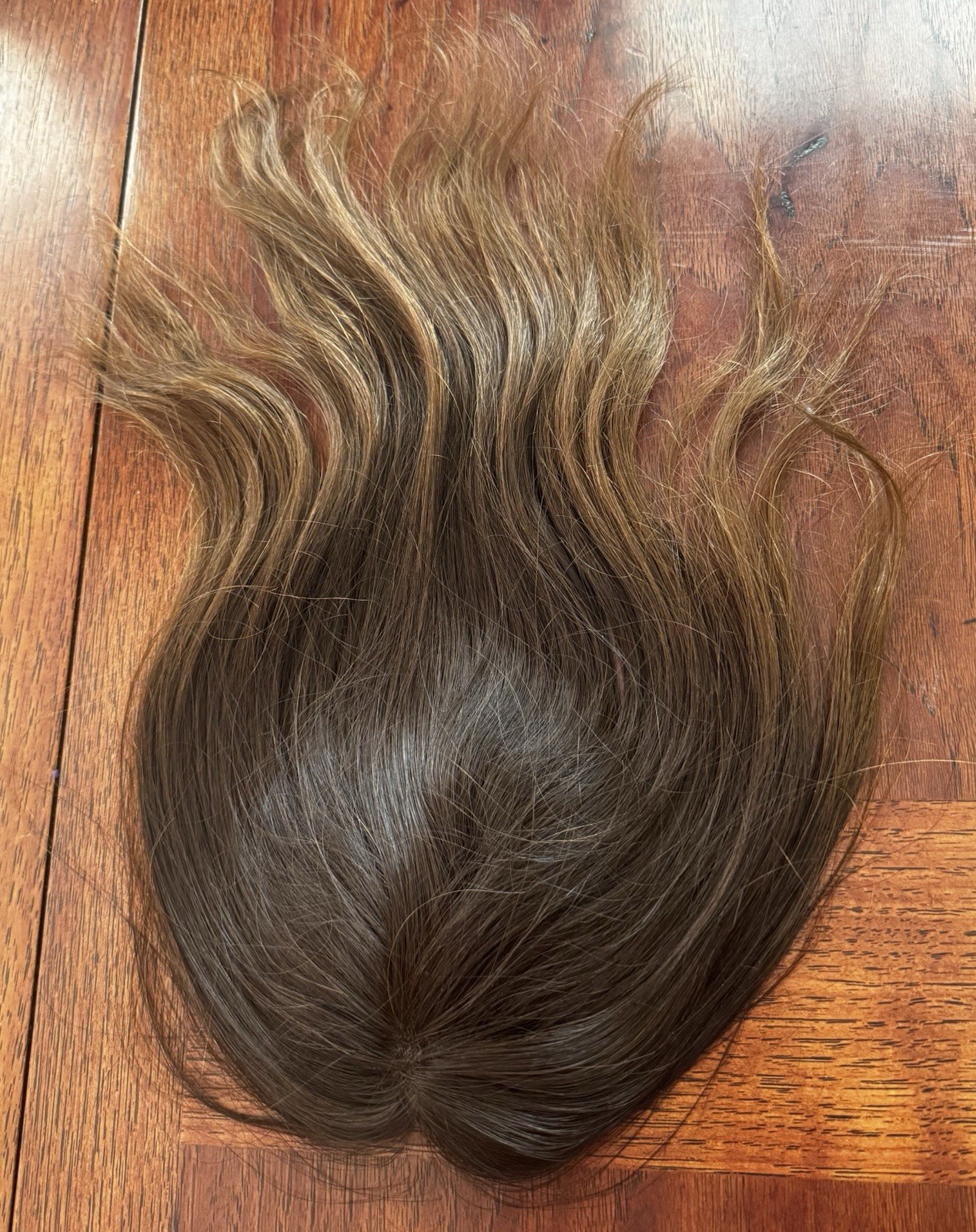 The Hair Shop Crown Top 14” Human Hair Topper Brown Balayage Ombre