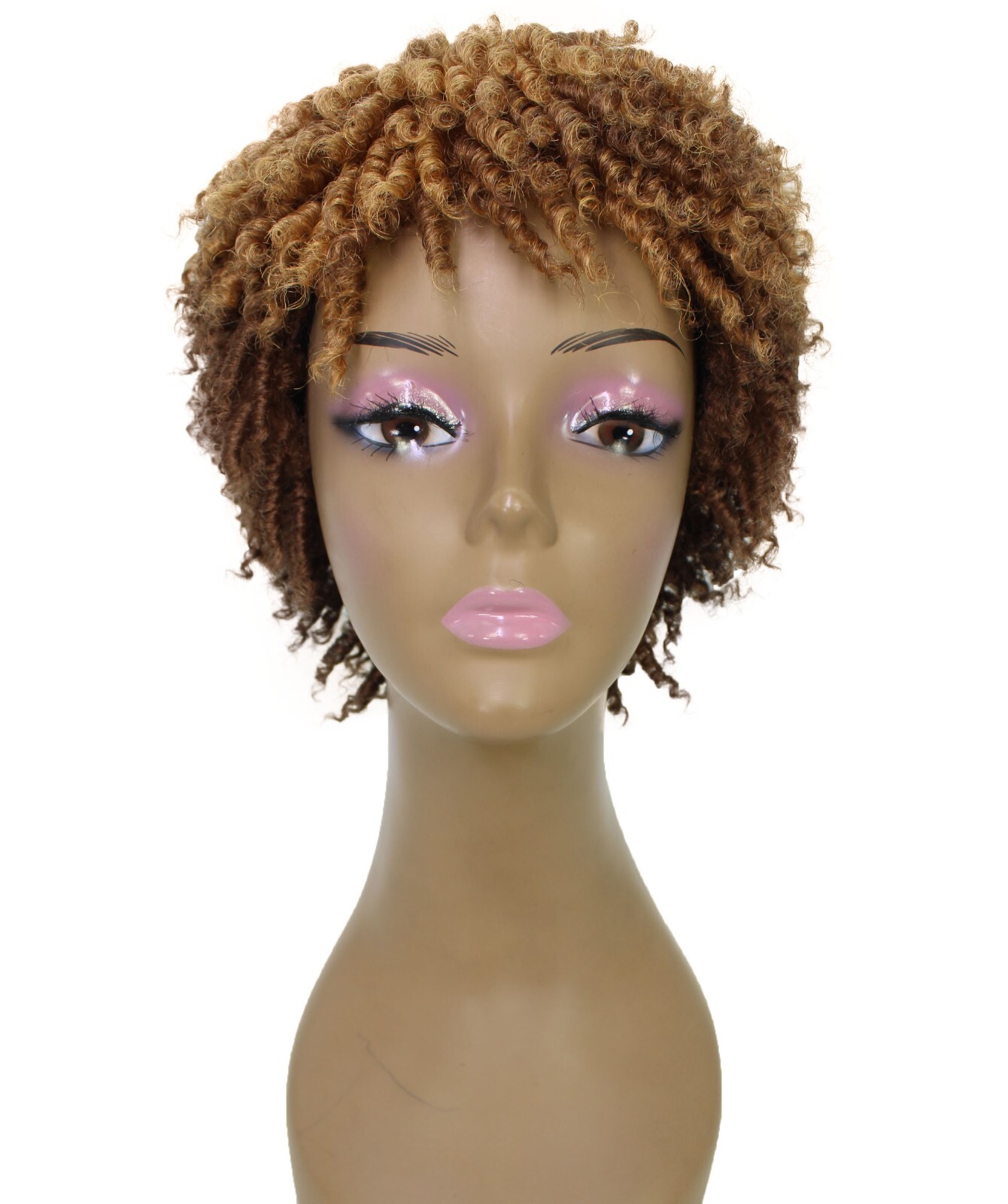 LUXLUXE Kayla Curly Locs 11″ Full Wig Full Cap Wig, Heat Resistant Fiber BF-0001