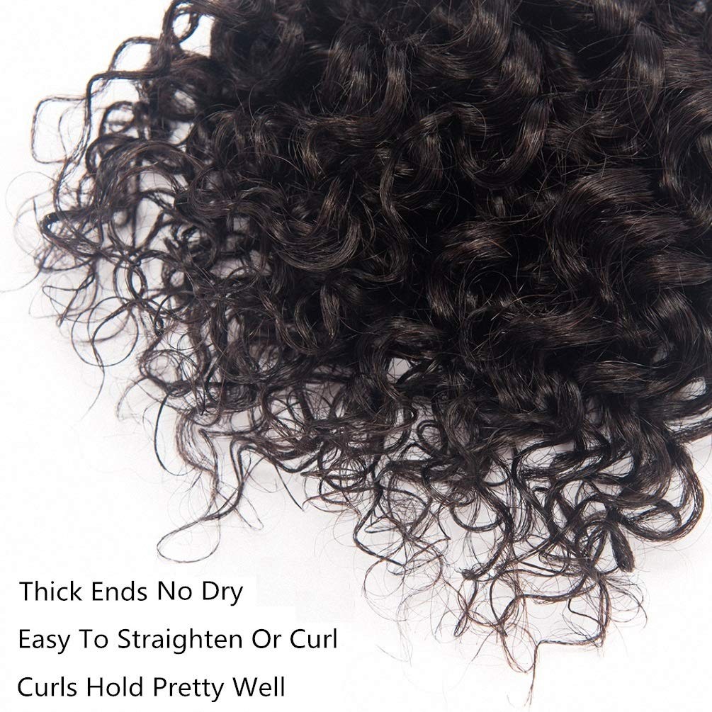 Brazilian Jerry Curl Human Hair Weave 4 Bundles 8 Inch Short Kinky Cur