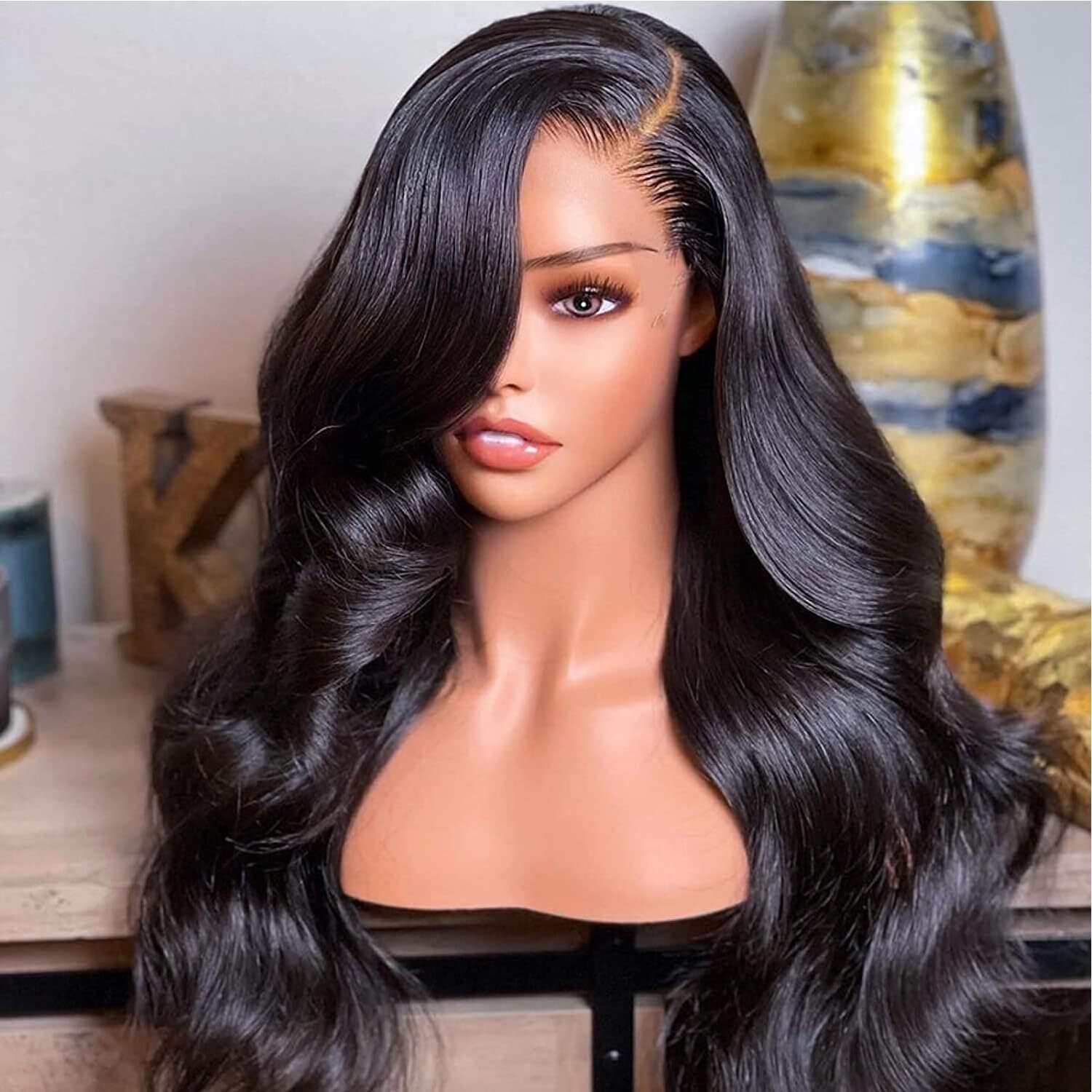 5×5 Silk Base Full Lace Human Hair Wig Body Wave Pre Plucked Silk Top Lace Wigs