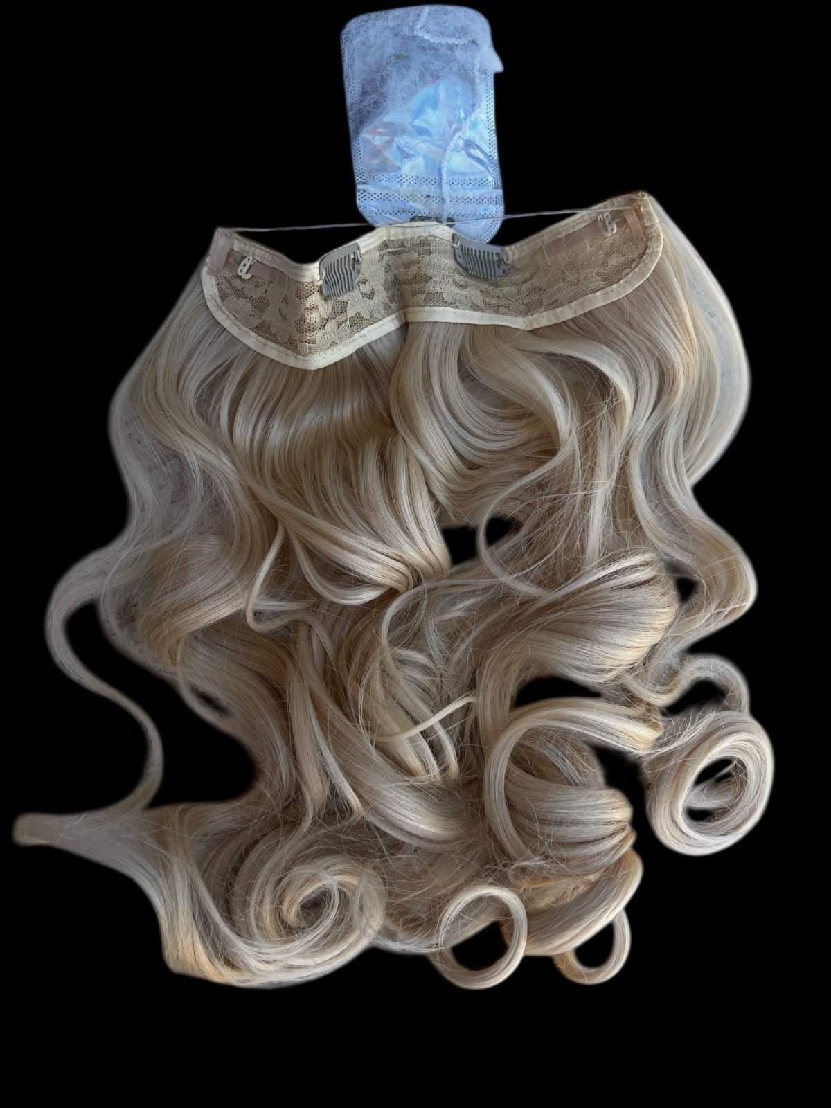 Reach Blonde Curly Clip-In Hair Extensions 24” Long
