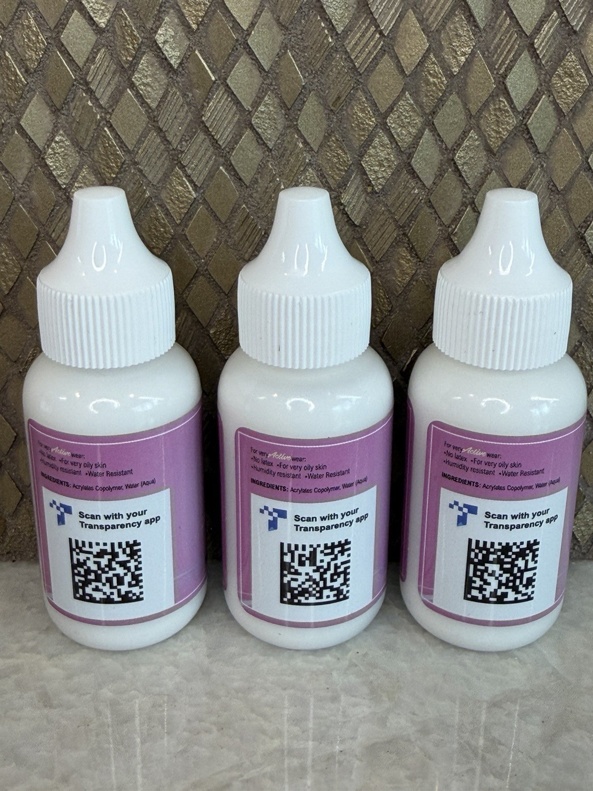 Bold Hold Active The Hair Diagram Lace Wig Adhesive Glue 1.3 oz • Lot Of Three