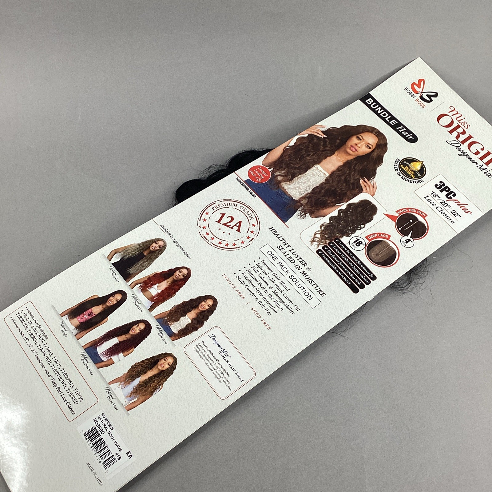Body Wave #1B Off Black 18” 22” All-in-One Premium Synthetic Hair Extensions