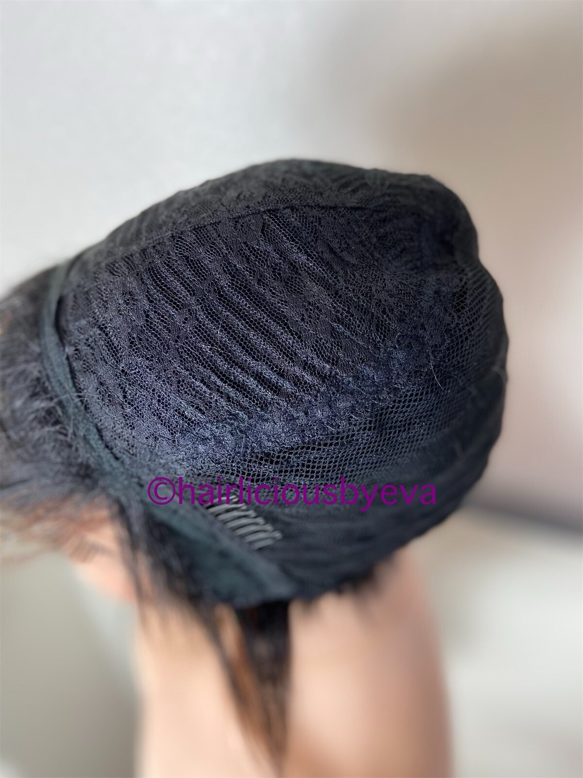 Golden Brown Short Wig Ombré Black Side Part Heat Resistance Ok