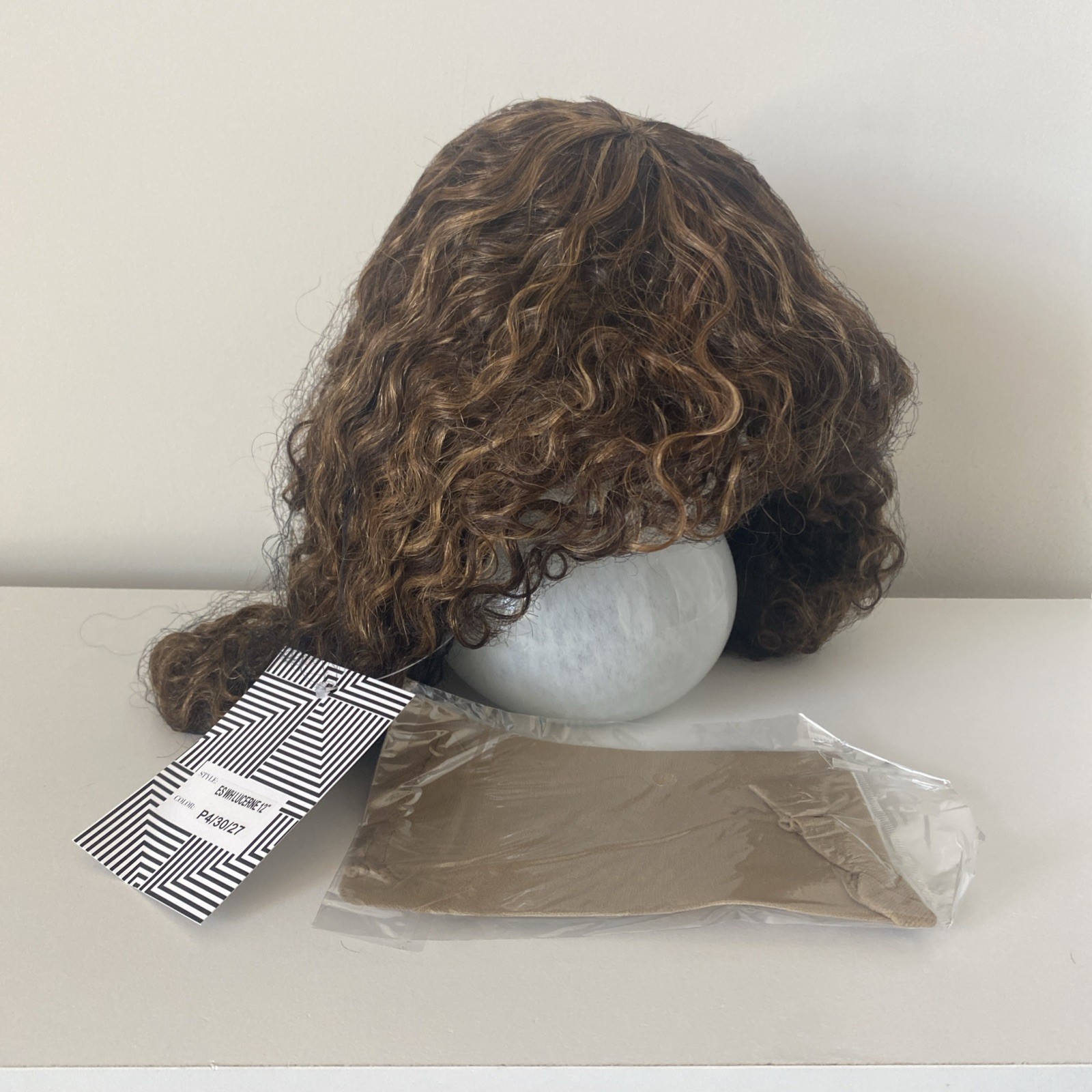 Spotlight 100% Human Hair Wig Kinky Curly ES WH Lucerne 12” Color P4/30/27 NEW