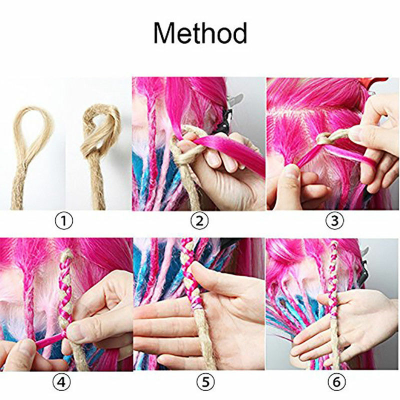 Hip-pop Wool Dreadlocks Crochet Single Ended Braided Hair Extensions Dreads Locs