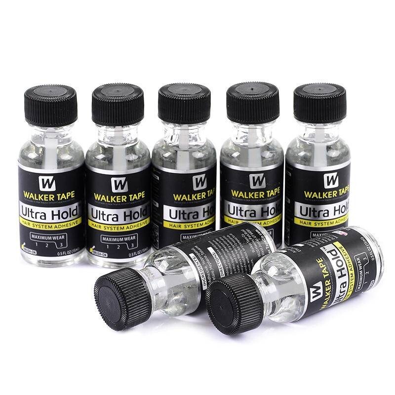 WALKER Ultra Hold Glue 4X Bottles 0.5 oz Adhesive/Brush on Glue~Lace wig&Toupee.