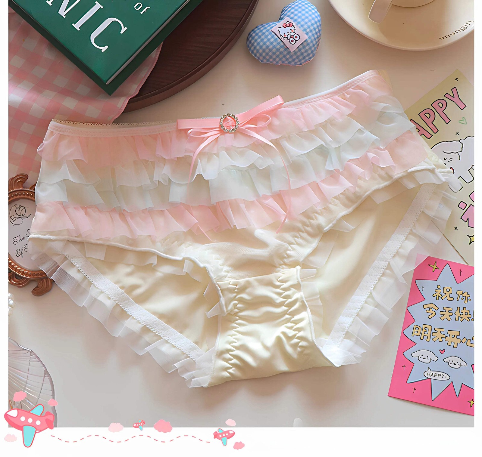 Japanese Style Lolita Princess Lingerie Set Women Pure Desire Cake Layer Lace Me