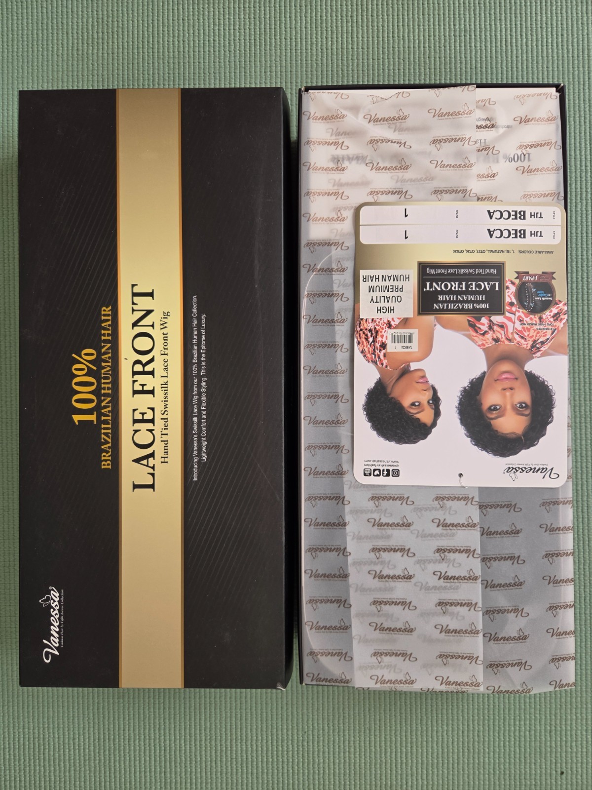 Vanessa Human Hair Lace Wig TJH BECCA, Color #1 ( Black )