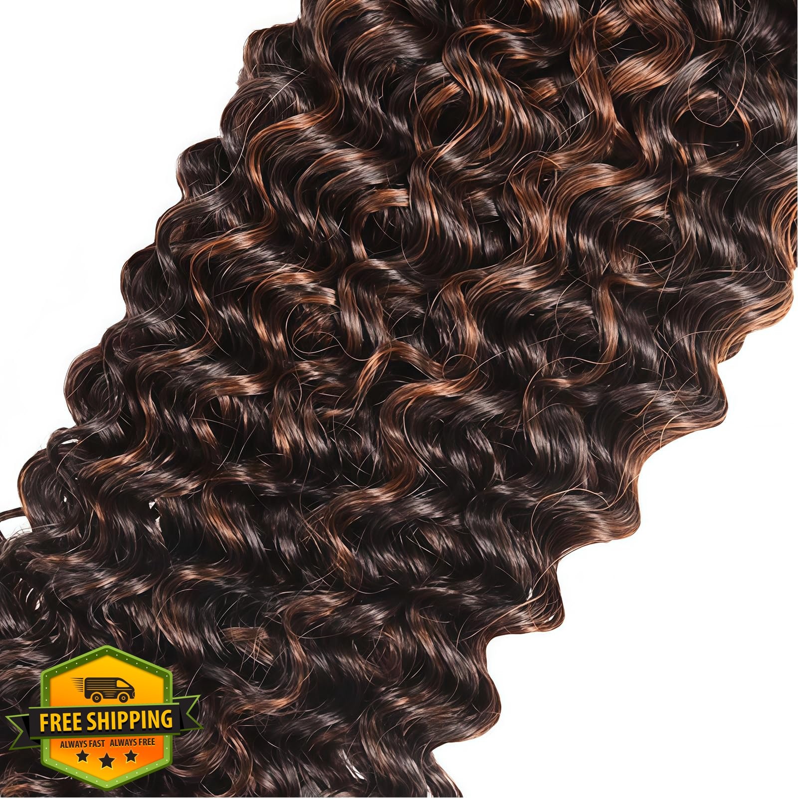 ROUMANSI Jerry Curly Human Hair 8 10 12 Inch P1B/30