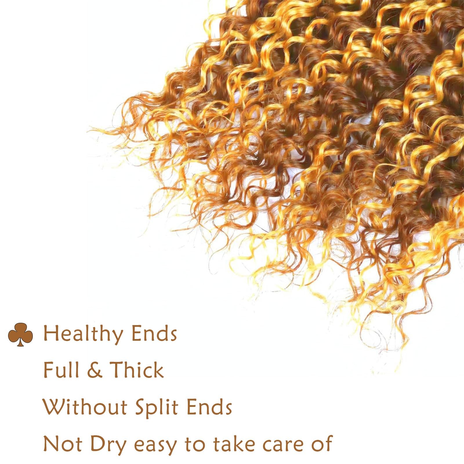Fabimiya Human Hair Bundles 22 24 26 Inch Light Brown P27/30 Deep Wave Bundles