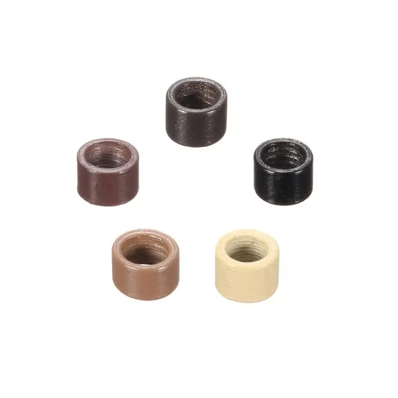 Fusion Screw Threaded Micro Ring Beads 4mm For Stick I-Tip Hair Extensions