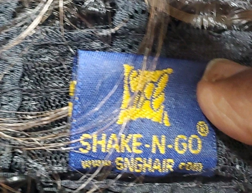 Shake-N-Go Women’s Brown Slight Highlights Messy Bob Wig w/Mesh Cap