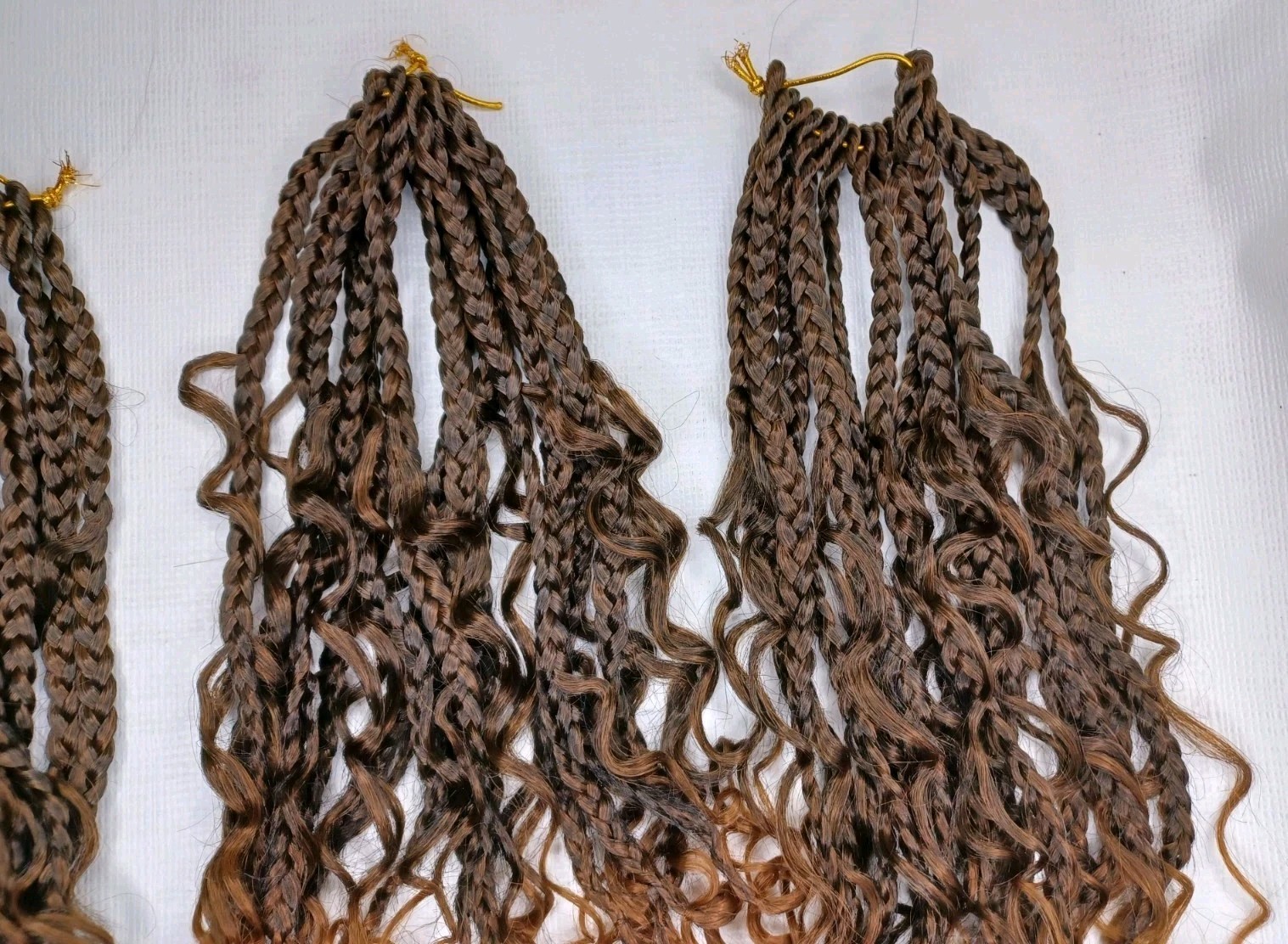 15 Inch Braided Hair Extensions Brown Braids 64 Strands