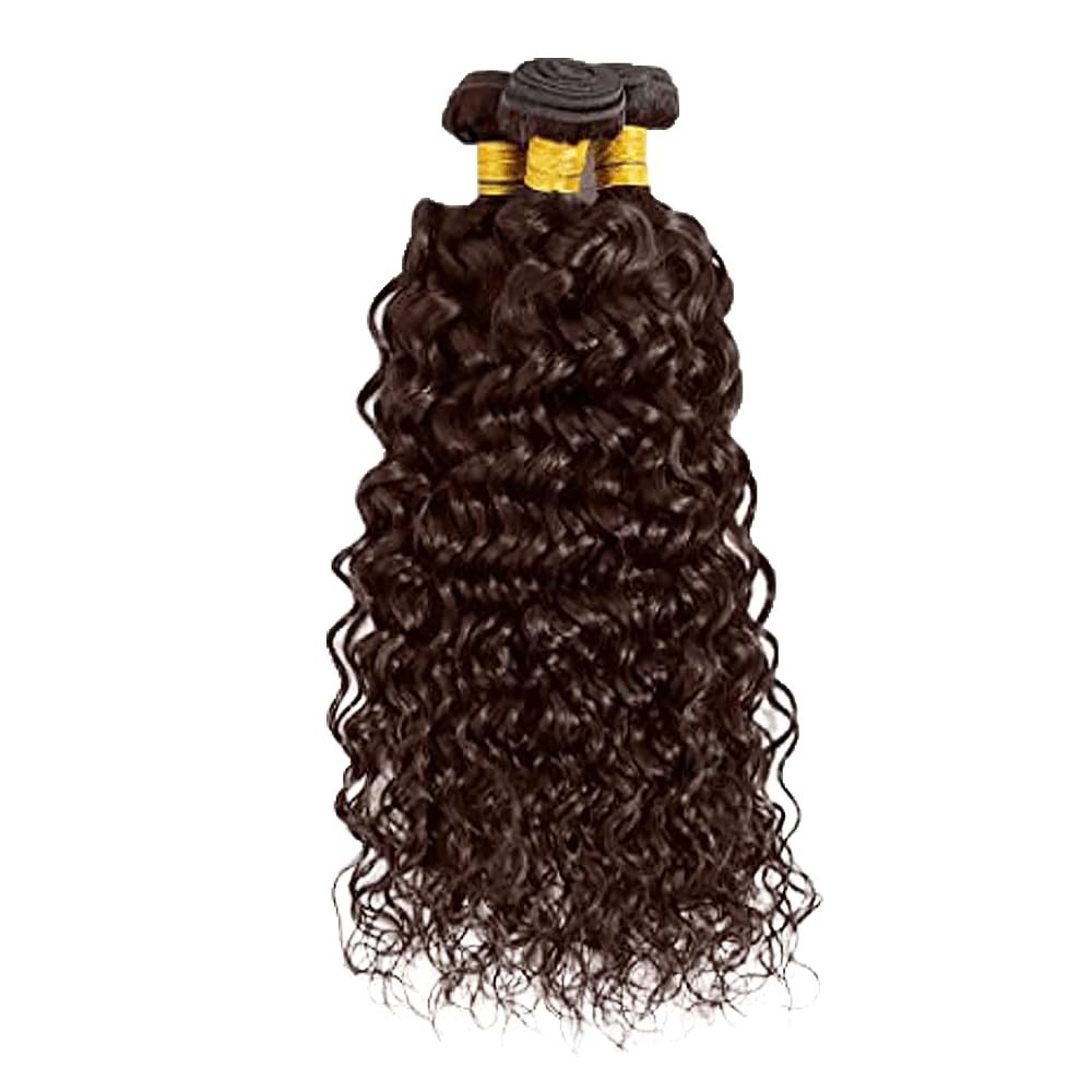 18-22 Inch Chocolate Brown Water Wave Human Hair Bundles – Wet & Wavy Extensions