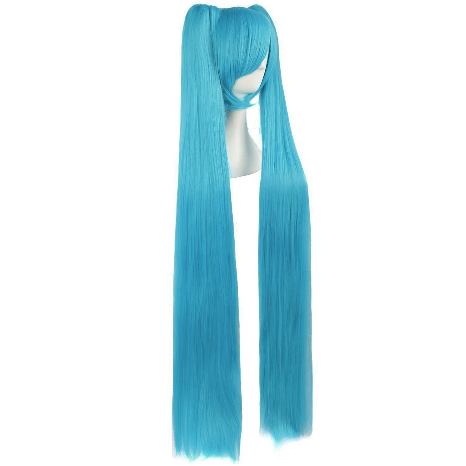 47″/120cm Fashion Long Straight wig Cosplay wig (Cyan Blue)