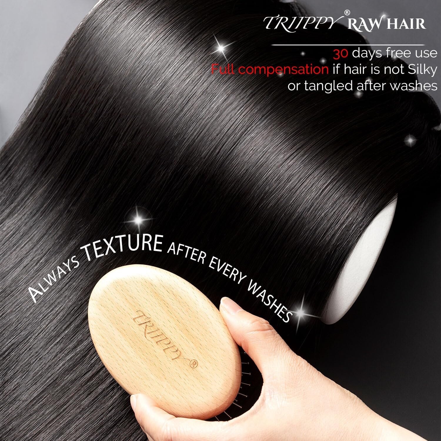 Raw Human Hair 2 Bundles,Triple Lifespan Than Regular Virgin Hair-16 Inches