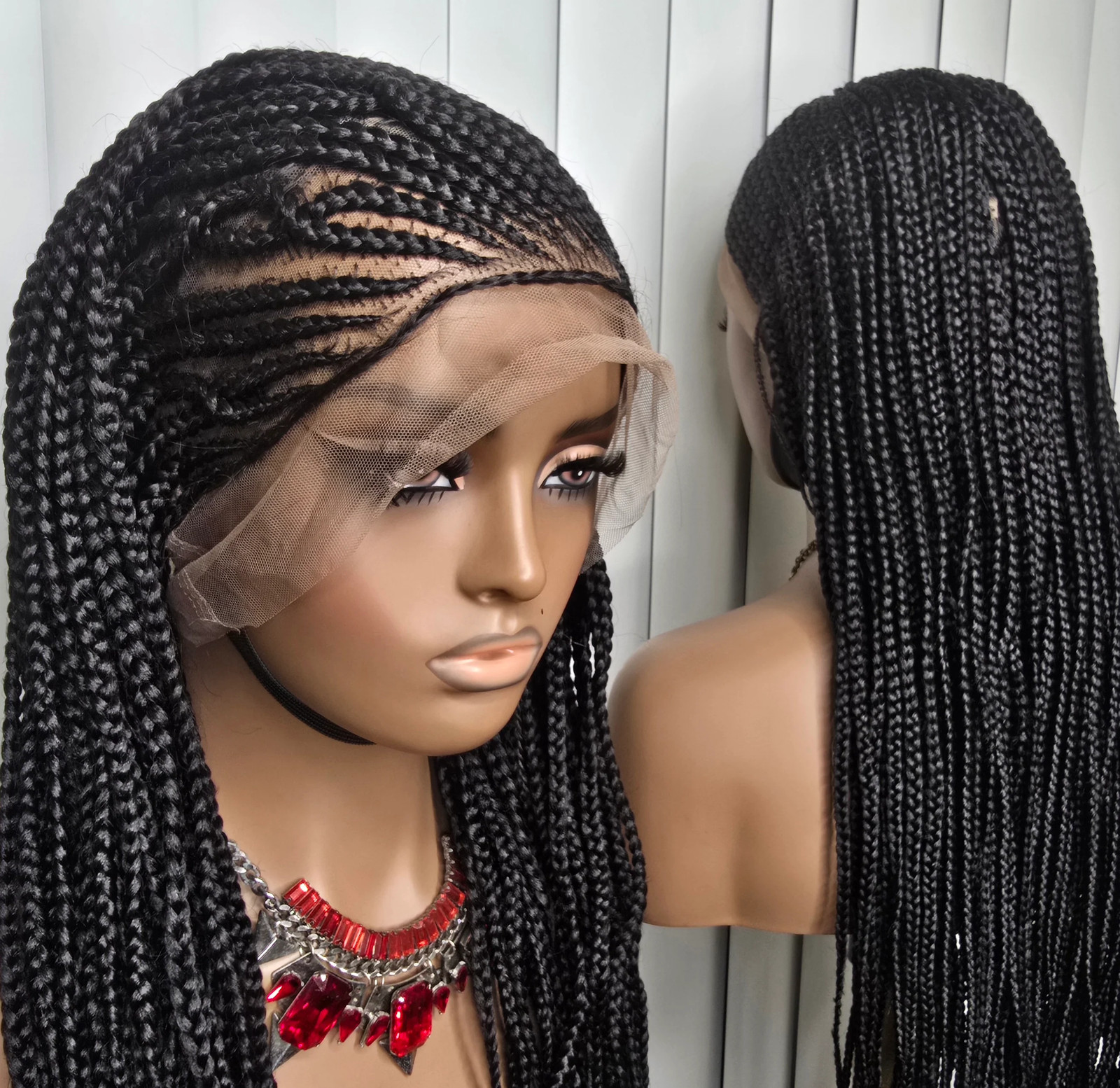 Adomac 045 Braided Wig One Sided Part for Classic Ladies – Stylish and Classic