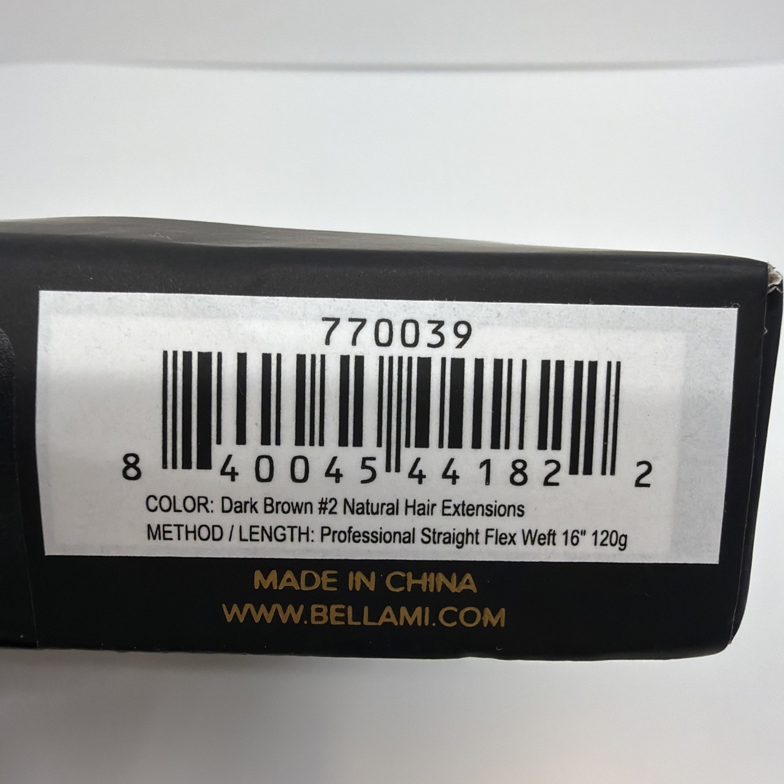 Bellami Professional Straight Flex Weft 16” Dark Brown #2 New Open Box 120g