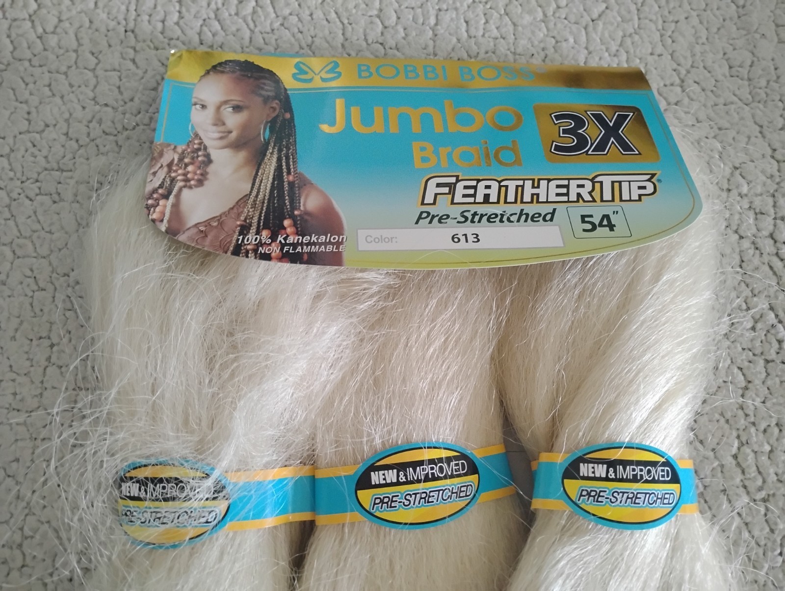 Bobbi Boss 100% Kanekalon THREE PACK Jumbo Braid Hair Color 3X #613 FREE SHIP