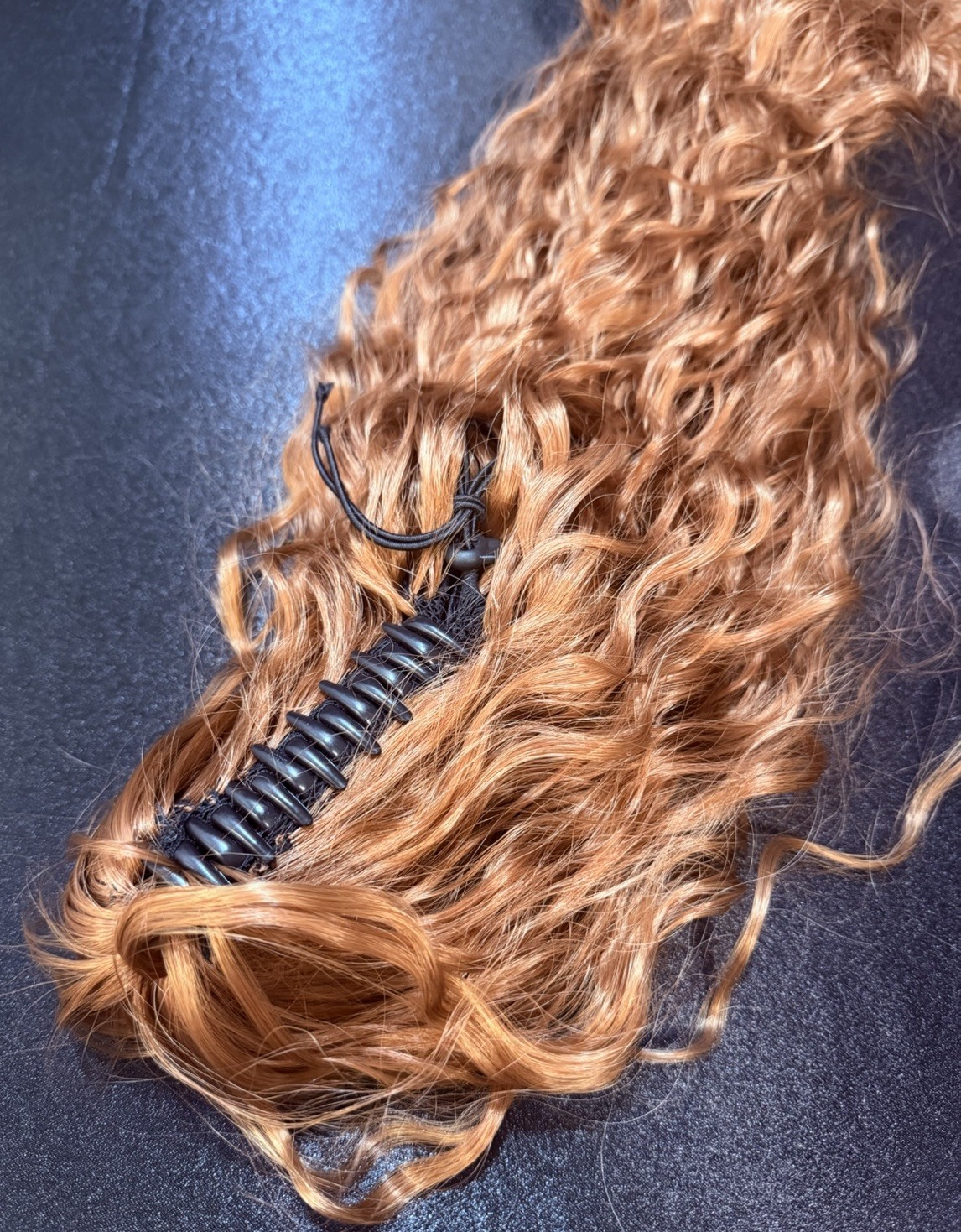 B🌷26in Wave Drawstring Ponytail Clip Hair Extensions Pony Tail Synthetic Cooper