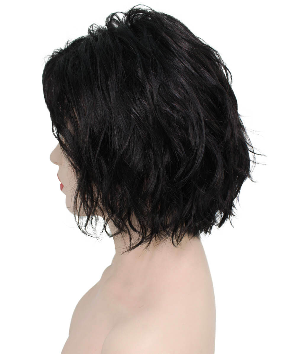 Marlene – Srraight Kanekalon Synthetic Fiber Full Wig, 4-10 in, Black