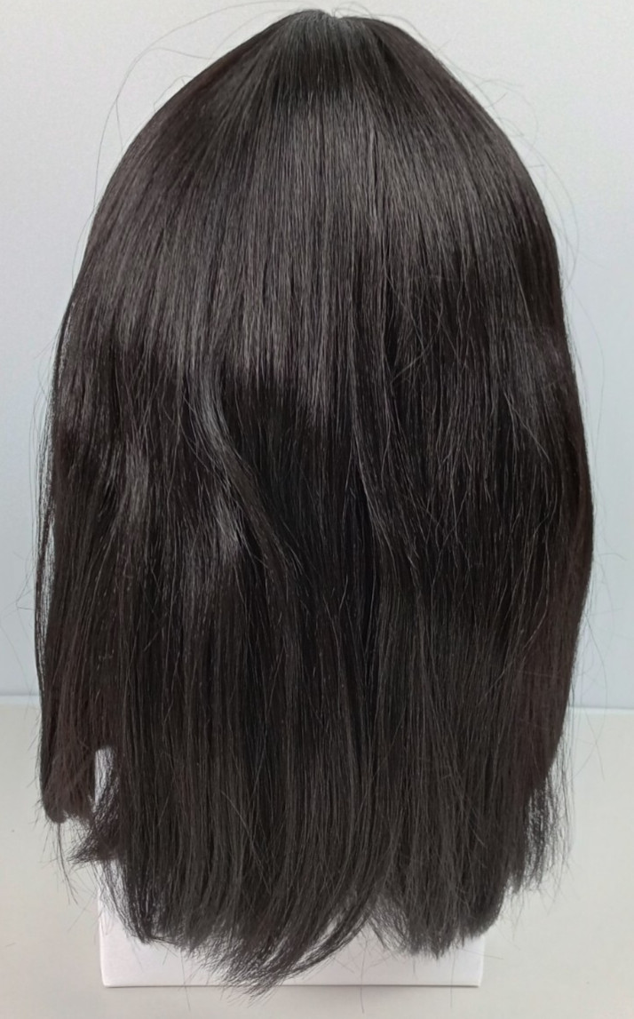 Aminow Shoulder Length Dark Brown Heat Resistant High Quality Wig 2 Caps