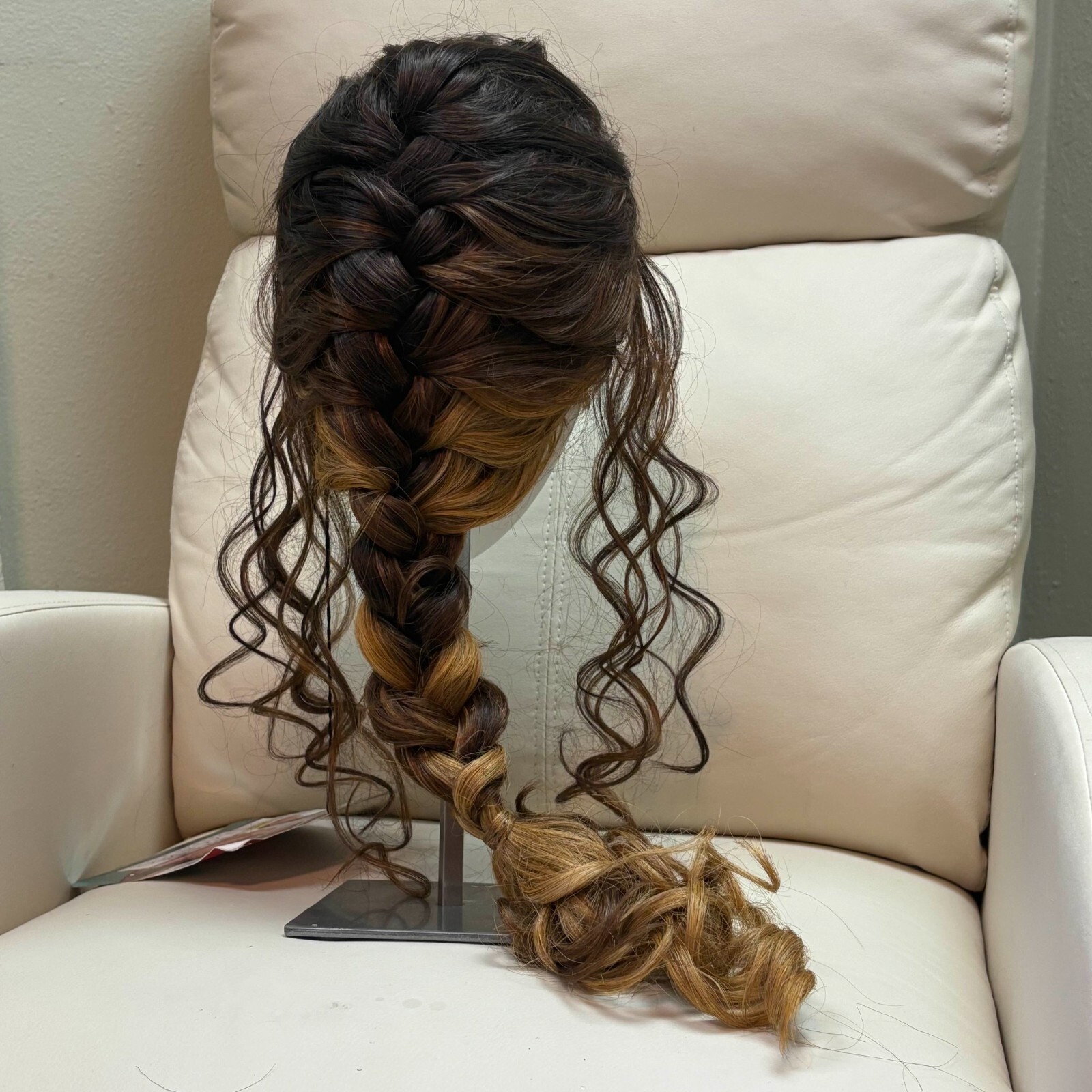 2″ Deep Lace Braid Wig Beshe Curly LB-120 – CLEARANCE Dx4/27/26 Black Brown