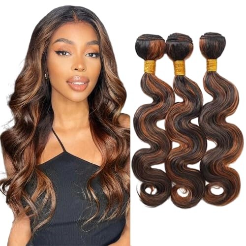 Niciitysi 12 14 16 Inch Highlight P1B30 Body Wave Bundles Human Hair Ombre Two