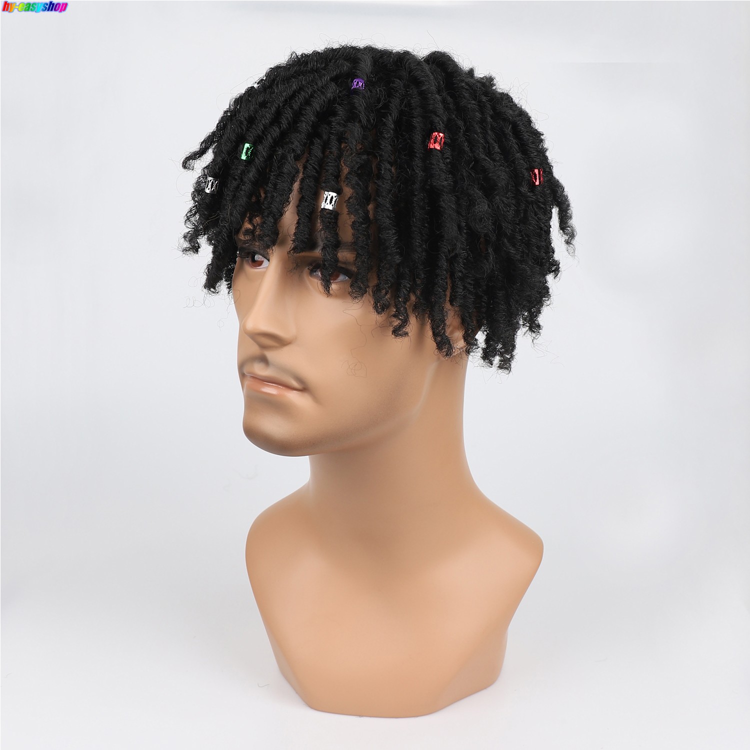 African Wig Top Black Curly Non-mainstream Afro Men Dreadlock Wig