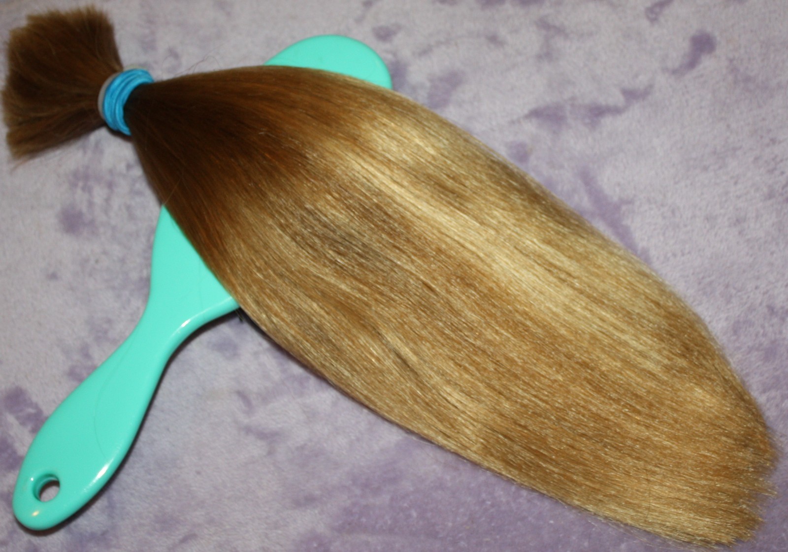 HAIR REBORN WIG 13 INCH 2.4oz FINE & SILKY CHILDS GOLDEN BLONDE PONYTAILS F44