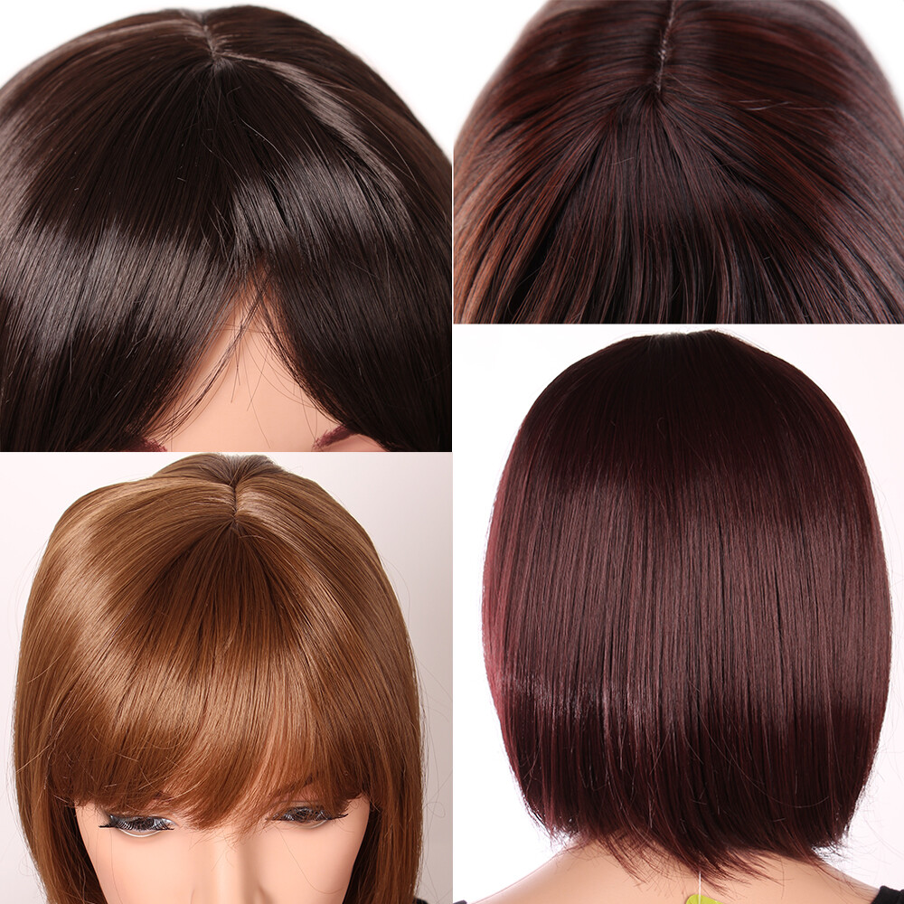 Ladies Party Cosplay Casual Wigs Women’s Short Straight Hair Bob Wigs With Bangs