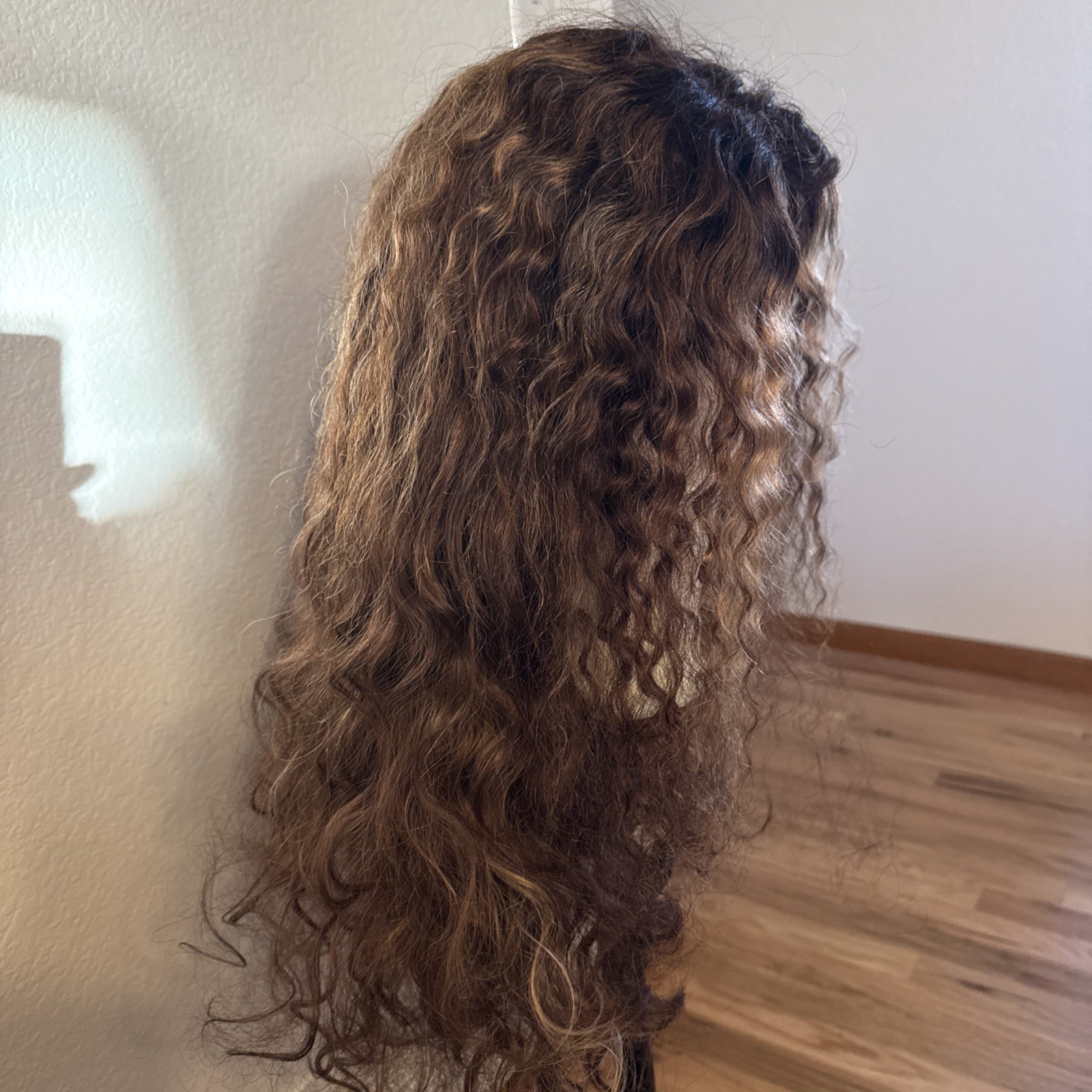 Human Blend. Lace Front Reddish Brown 28”363