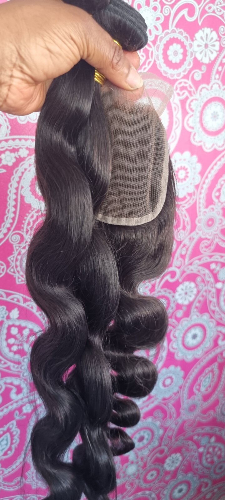 12A RAW BRAZILIAN VIRGIN HUMAN HAIR 40+40INCH 22INCH CLOSURE BODY WAVES 250g 1b#