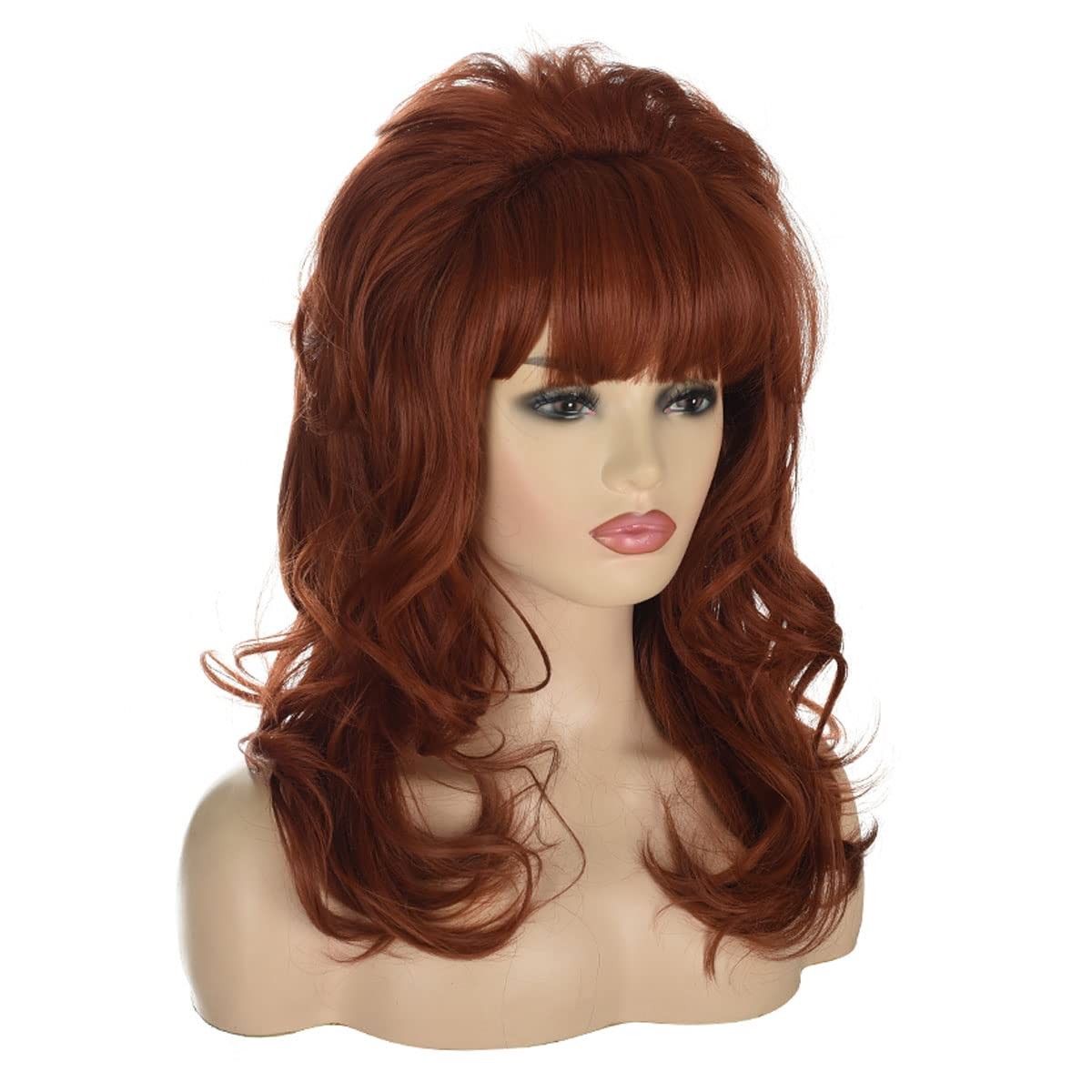 80s Housewife Wig Big Bouffant Long Wavy Beehive 21.5″~22″ Adjustable – Retro