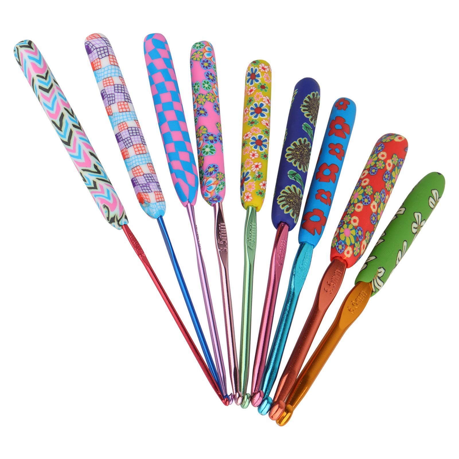 Coopay Warm Crochet Hooks for Grandmother, Art Aluminum Soft Fresh Flowers