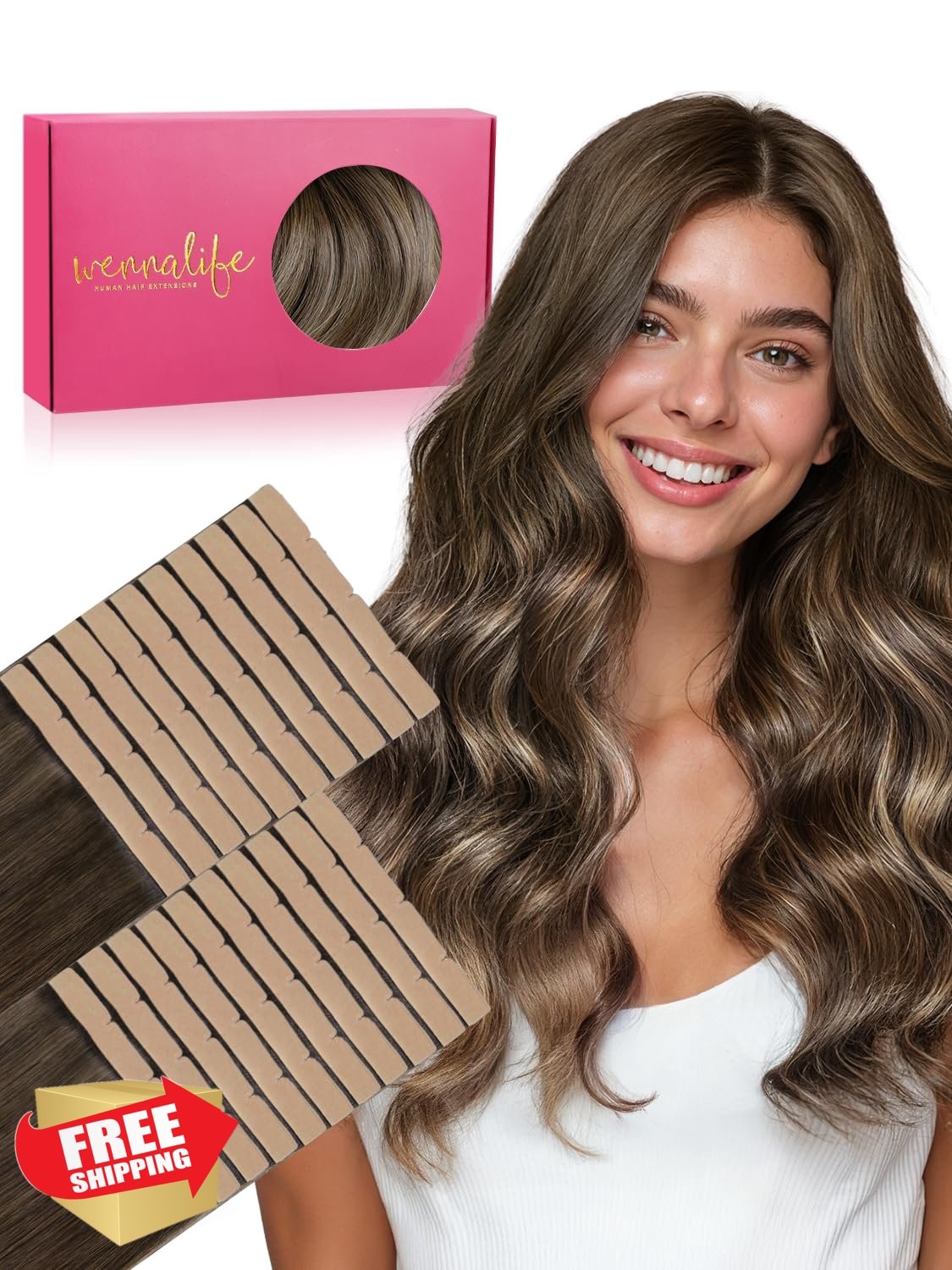 Wennalife 8cm #4/26/4 Balayage 14 Inch Hair