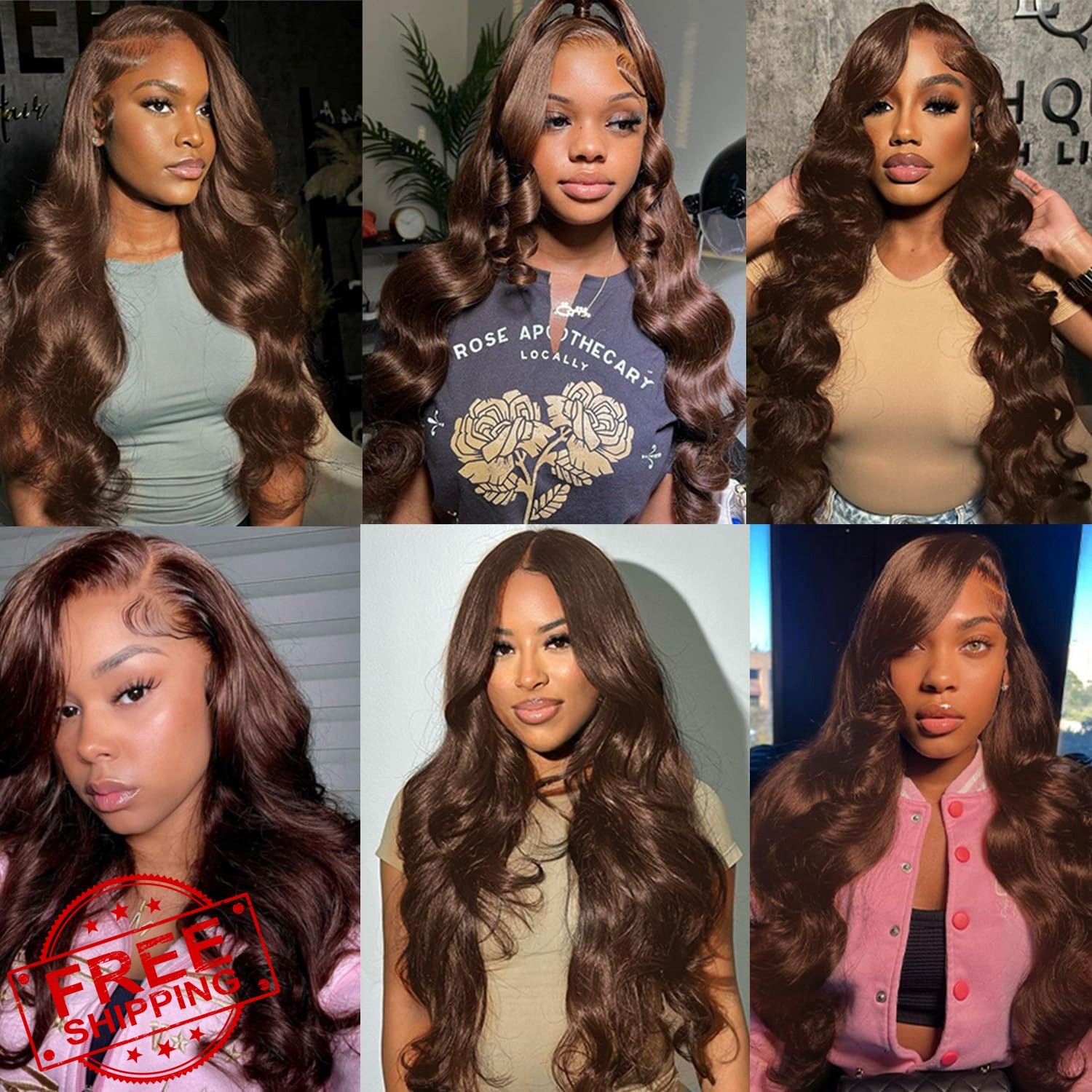 YiweYowe 28 Inch #4 Brown Lace Closure